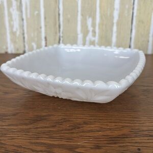 Vintage Anchor Hocking milk glass trinket dish